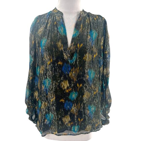 VANESSA BRUNO Bell blouse metallic sz L - Picture 5 of 9
